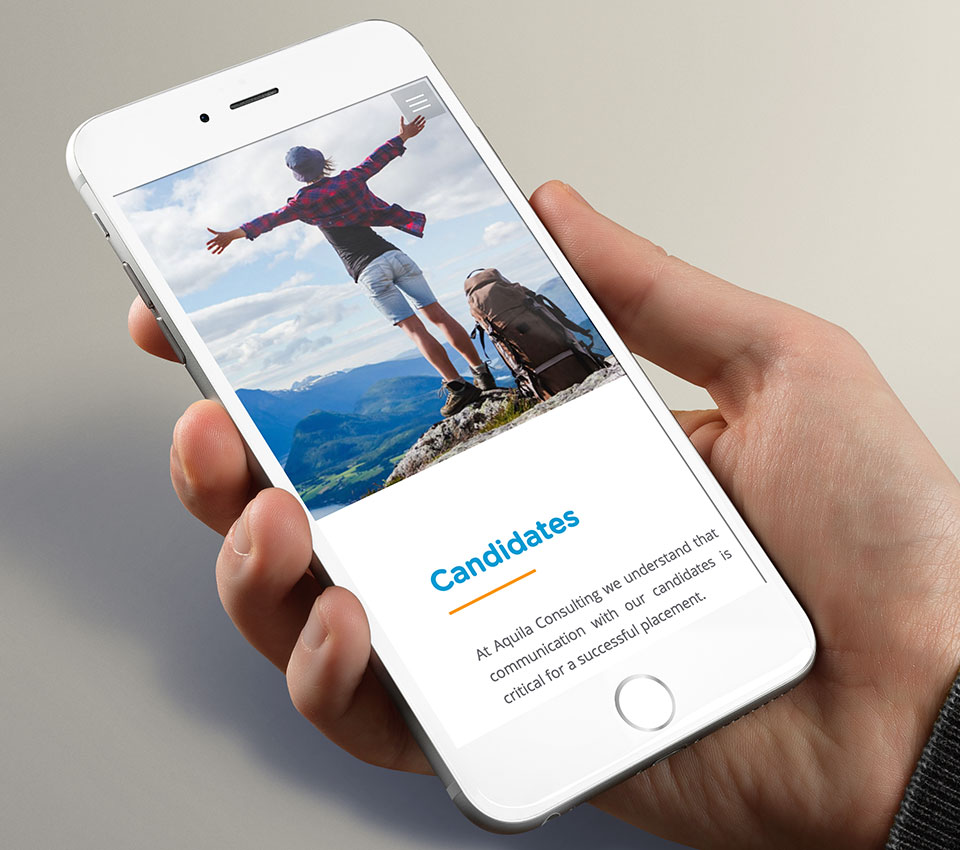 Aquila Consulting Website Mobile View