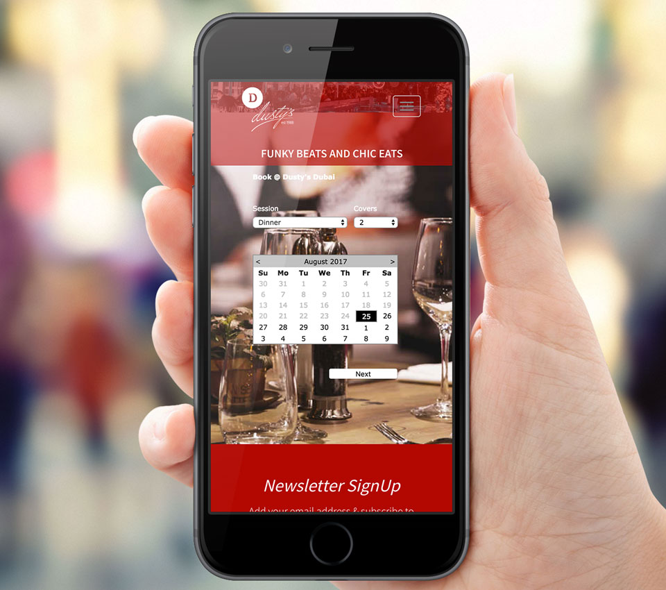 Dusty's Website Mobile View