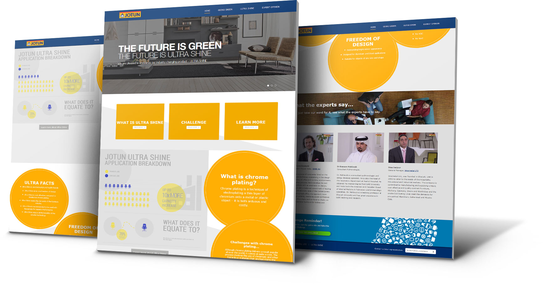 Jotun Ultra Shine Microsite Sections