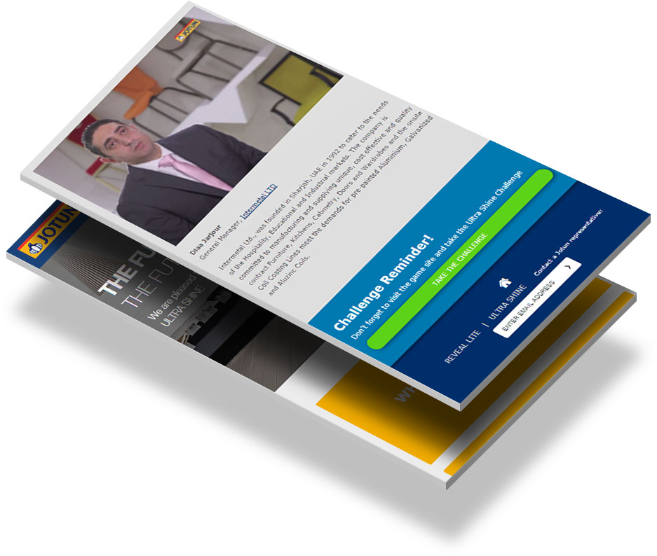 Jotun Ultra Shine Microsite Mobile View