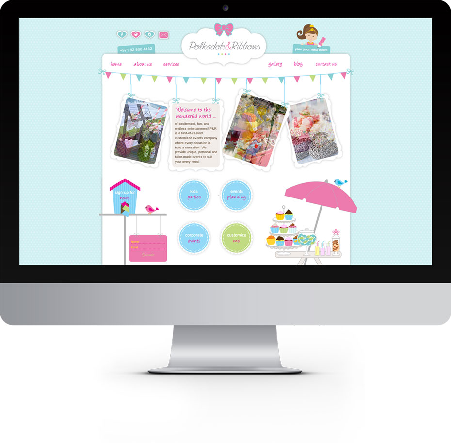Polkadots and Ribbons Website