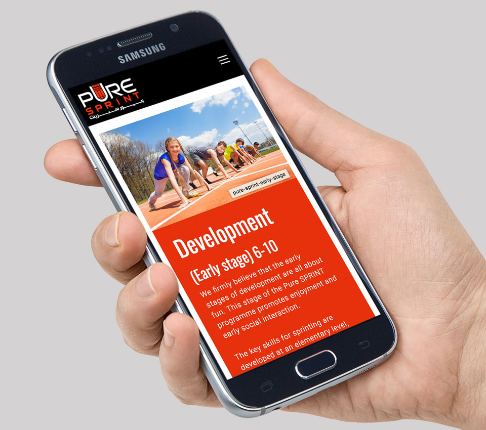 Pure SPRINT Website Mobile View