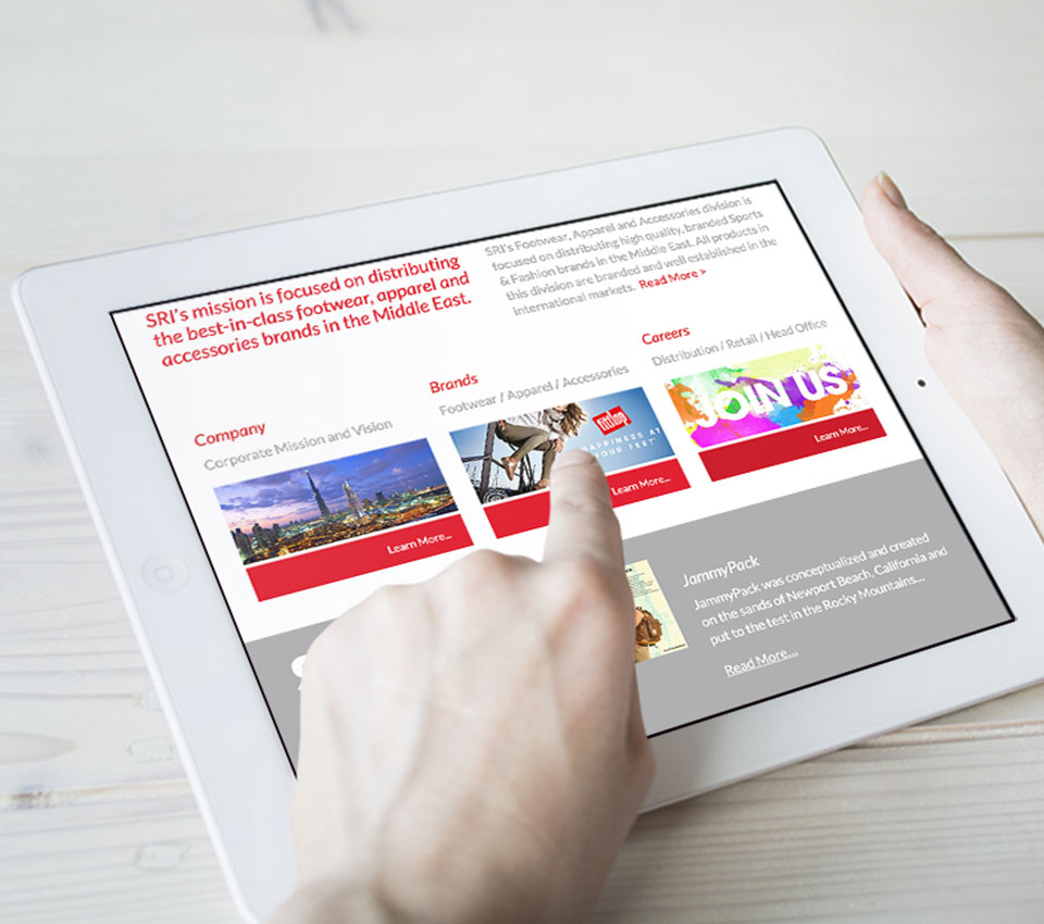 Source Rite International Website iPad View