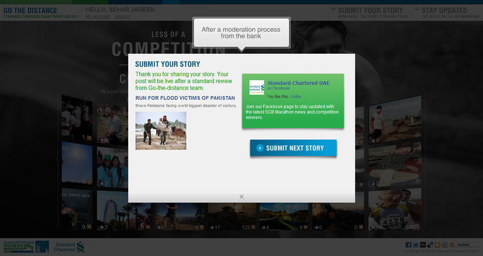 Standard Chartered Dubai Marathon 2011 Website Design