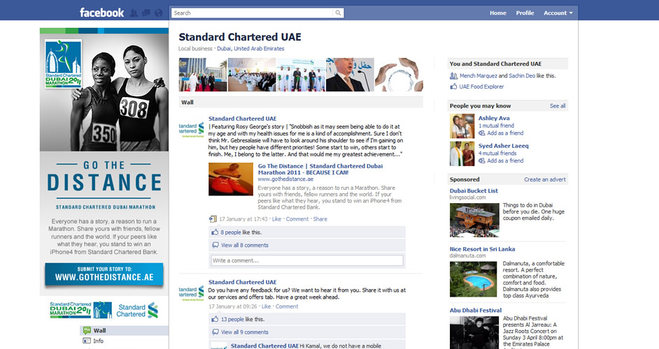 Standard Chartered Dubai Marathon 2011 Website Design